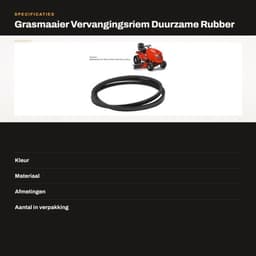 Deck Belt - Hoogwaardige Rubber - Vervangingsaccessoire - Geschikt voor John Deere LA105/LA110/LA115 - Lengte 223 cm - Schokbestendig en Duurzaam - Maaiertouw — thumbnail 2