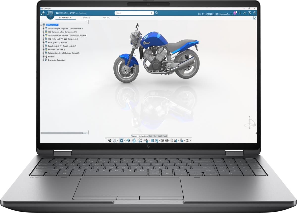 HP DP7V0ET laptop Intel Core Ultra 9 285HX 40,6 cm (16") WUXGA 64 GB DDR5-SDRAM 1 TB SSD Wi-Fi 7 (802.11be) Windows 11 Pro AI Workstation, AI PC Zilver — afbeelding 1