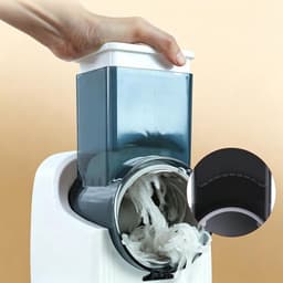 Elektrische Rasp - Keuken Snijmachine - Maaltijdvoorbereiding - Drie Snij Kegels - 15x18x15 cm - Wit — thumbnail 4