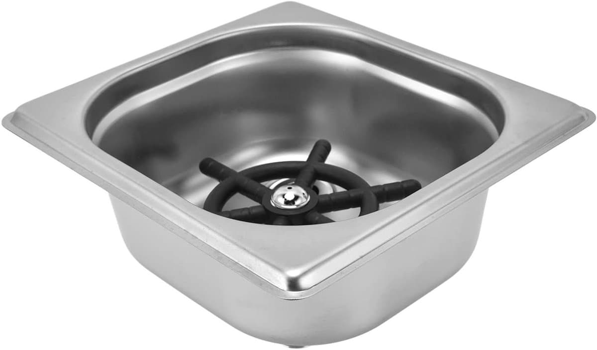 Glazen spoeler - Bekerreiniger spoelbak - Snel bekers reinigen - Automatische waterspray - 17.6 cm breed - Roestvrij staal — afbeelding 1