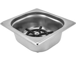 Glazen spoeler - Bekerreiniger spoelbak - Snel bekers reinigen - Automatische waterspray - 17.6 cm breed - Roestvrij staal