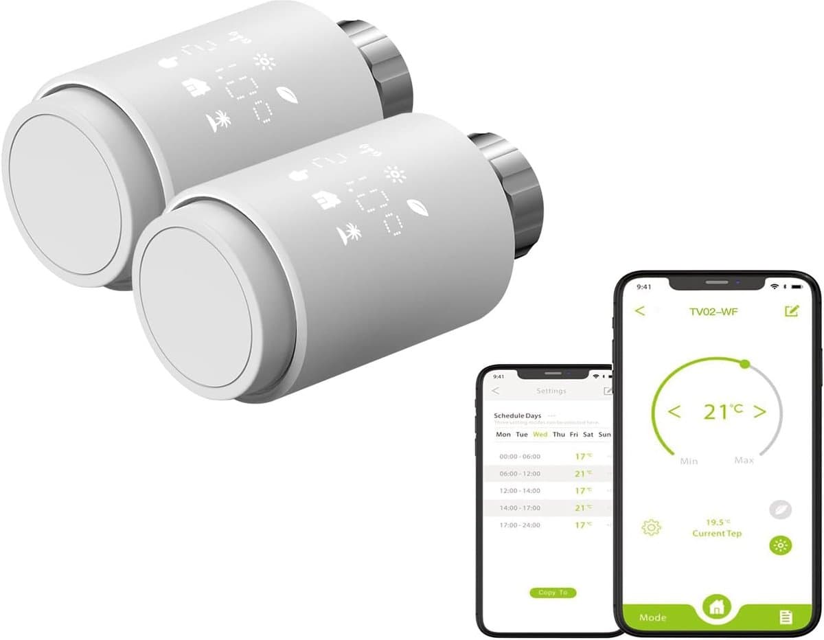 Slimme Radiator Thermostaat - Verwarmingsthermostaat Slim - Energie Besparen - Zonder Hub Direct Wifi — afbeelding 1