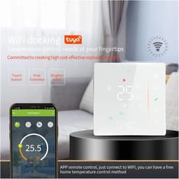 Slimme Thermostaat - Digitale Temperatuurregelaar - Comfortabele Verwarming - 7-Daagse Programmering - 95-240V - Nero — thumbnail 3