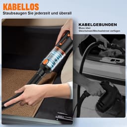 Handstofzuiger Draadloos 30000Pa – 4-in-1 Autostofzuiger – HEPA Filter – 40 Min Batterijduur — thumbnail 3