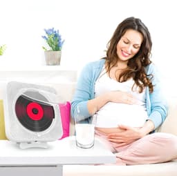 6-in-1 Draagbare CD-Speler met Bluetooth, FM Radio, TF/USB, Wandmontage, Afstandsbediening – Wit – Voor Thuis, Keuken & Kantoor — thumbnail 5