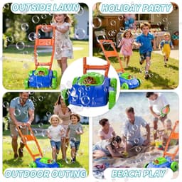 Dailygoods- Zeepbellenmachine Unieke Gazonmaaier - Outdoor Speelgoed - Kinderspeelgoed - Motoriek/Coördinatie - Geluiden - Veilig/Robust - Bellenblaasmachine — thumbnail 2