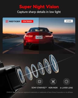 4K Auto Camera - Rijcamera Set - Reis Documentatie - Dubbele Lens Opname - 3.18 Inch Scherm - Zwart — thumbnail 4