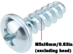 Dailygoods- Grasmaaier Schroeven 16 Stuks - M5 x 16 mm - Verzinkt — thumbnail 3