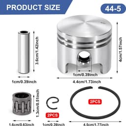 SnelShoppen - Brush Cutter Set 44mm Piston Set voor Grasmaaier en Bosmaaier - 49cc Piston Set met Ringen voor Motoren - Ideaal voor Tuinonderhoud — thumbnail 5