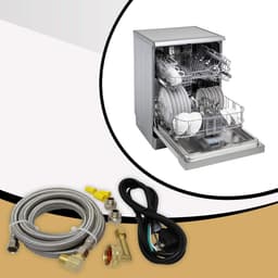 Vaatwasser Installatiekit - Universele Afvoerkit - Vaatwasser Aansluiten - Roestvrijstalen Slang - 6 voet connector - Reparatie Kit — thumbnail 4