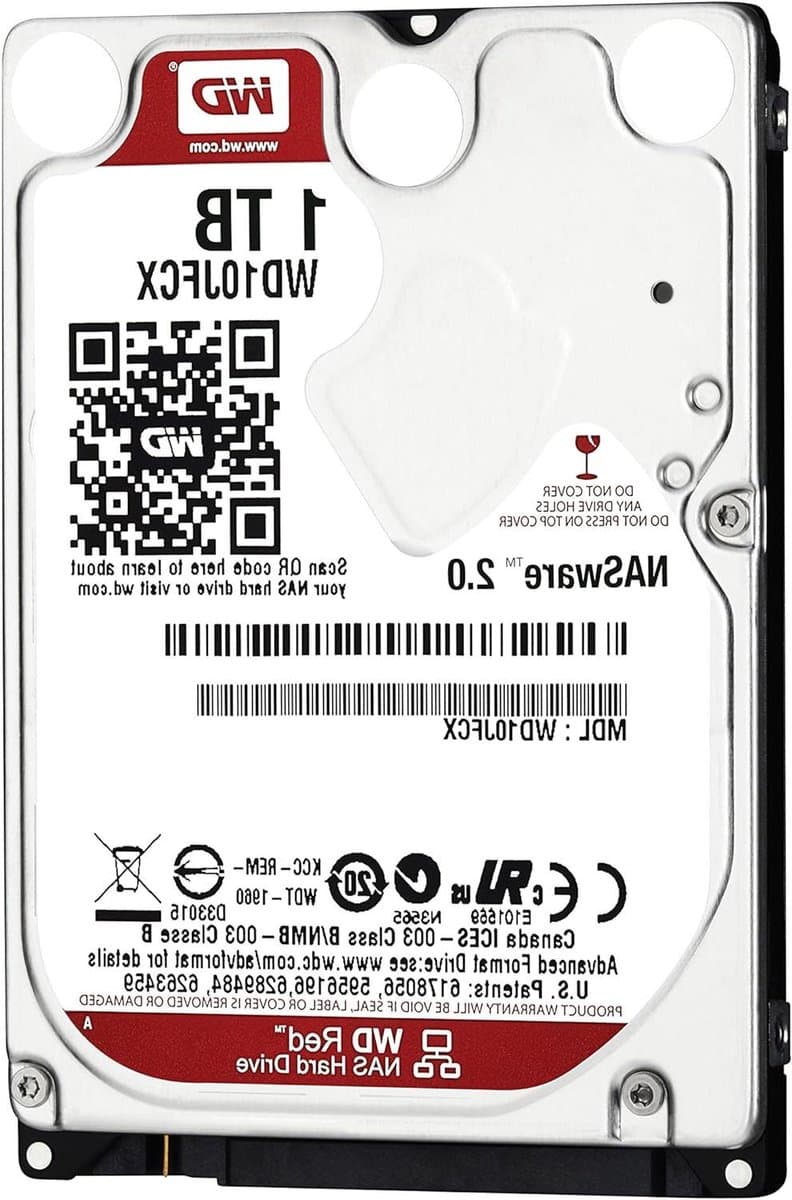 Interne Harde Schijf - HDD Opslag - Bestanden Opslaan - Compact Ontwerp - 1 TB - Rood — afbeelding 1