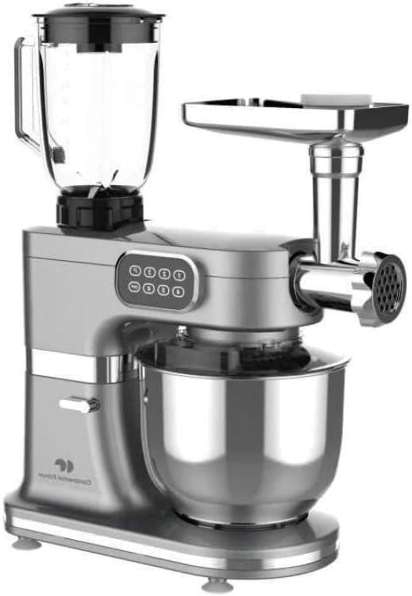Multifunctionele Keukenmachine - Banketbakker Robot - Bakken en Mixen - Krachtige 1000W Motor - 5L Kom - Grijs — afbeelding 1