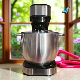 Keukenmachine - Mixer Deegmachine - Bakken en Koken - Krachtige Motor - 12 Liter - Zilver — thumbnail 2