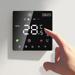 Slimme Thermostaat - Programmeerbare Regelaar - Energie Besparen - Nauwkeurige Vloerverwarming - 86x86x41mm - Wit — thumbnail 5
