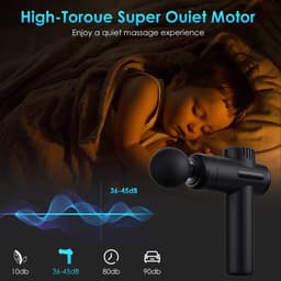 SnelShoppen - Mini-massagepistool met 99 snelheden, 8 massagekoppen, compact massageapparaat voor spierherstel, ontspanning en pijnverlichting — thumbnail 4