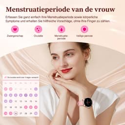 VASHOY HK38 - Smartwatch Dames - Horloge Dames - Full Screen - Bluetooth Spraakassistent – Hartslag, Bloeddruk, Stress, Slaap, Stappenteller - IP68 -Geschikt voor iOS/Android — thumbnail 5