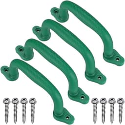 4 stuks Handgreep, 18 cm, robuuste veiligheidsgreep voor buiten/binnen, schommelklimframe, speelhuis, apenstangen en boomhuisaccessoires, groen — thumbnail 1