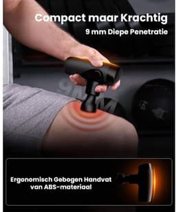 Lìon® Masage Gun - Draadloze Massage Gun - Spiermassage Apparaat - Zwart - 14cm x 9cm x 5cm — thumbnail 2