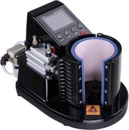 Pneumatische Mokkenpers - Hittepers Machine - Mokken Bedrukken - 2D Digitale Transfer - 11 oz - Zwart Wit — thumbnail 1
