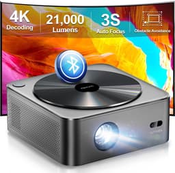 SnelShoppen - Ultimea Beamer Full HD 1080P Native met Auto Focus 6D Keystone Correctie 4K Thuisbioscoop Projector 700 ANSI 21.000 Lumen 5G WiFi Blueto — thumbnail 1