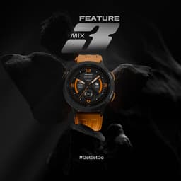 HiFuture MIX 3 Smartwatch - 1,43 inch AMOLED - Bluetooth bellen - Hartslagmeter & SpO2 - 47 mm - Latte — thumbnail 3