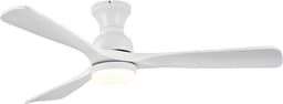 COVREO Plafondventilator met verlichting 132 cm wit, hout, 6 snelheden — thumbnail 1