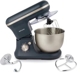 Staande Mixer - Keukenmixer Planetaria - Thuis Bakken - Krachtige 1200W Motor - 5 Liter Kom - Blauw Grijs — thumbnail 1