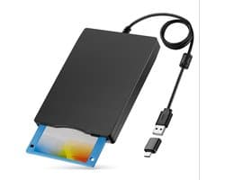 Externe Floppy Disk Drive - Diskette Lezer - Oude Data Lezen - USB A en C - 0.63 inch dik