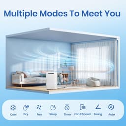 Mobiele Airco 14000 BTU – 3-in-1 Airconditioner – 48 dB – 24-uurs Timer – Afstandsbediening – Wit — thumbnail 5