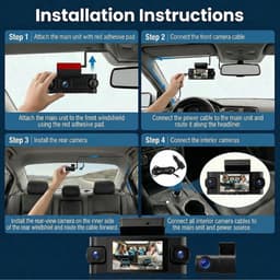 Dashcam - 2K Resolutie - 360 Graden Bescherming - Wifi Besturing - Voor Auto's — thumbnail 2