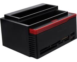 Externe Harde Schijf Basis - Dubbele Docking Station - Data Opslag - Twee Schijven Tegelijk - Tot 6TB - Zwart