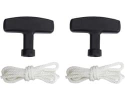 Grasmaaier trekkoord set 90cm - 2 stuks met handvatten - vervanging voor Honda GX100 GX120 GX160 GX240 GX270 - ShopVlot