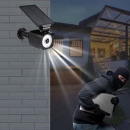 Solar bewegingssensor reflectorspot voor buiten met lichtsensor, geschikt voor terras, tuin, oprit en zwembad, energiezuinig en weerbestendig ontwerp — thumbnail 4