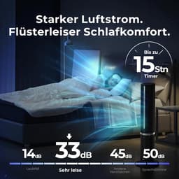 Mobiele Airco - Ventilator Luchtkoeler - Zomerse Koelte - Zonder Afvoerslang - 109 cm - Zwart — thumbnail 3