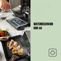 QORA® Stoomoven - Zwart - 46cm x 52cm x 35cm — thumbnail 2