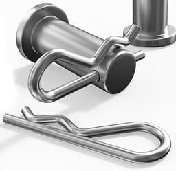 SnelShoppen - 10 Stuks Clip Pins 3.5mm Draad 75mm Hoog R-Vormige Veer Cotter Pin voor Tractor en Grasmaaier Bevestigingsmateriaal Zilver — thumbnail 4