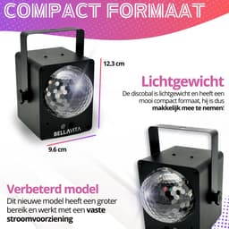 BELLAVITA ® Discolamp - Magic - Discobal - Disco - Discolamp kinderen - Party - Feest - Stroboscoop - Party Lights - Disco Lamp - Disco Laser - DJ set — thumbnail 4