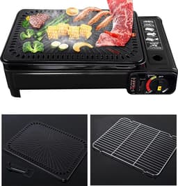 SMH LINE® Draagbare Party Grill - Camping kooktoestel - Gas barbecue - Incl. 8x Gasflessen — thumbnail 2