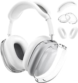 Siliconen Hoes voor AirPods Max Hooftelefoons van MMOBIEL – Transparant Zacht TPU Oorschelp Beschermhoes, Siliconen Oorkussens Beschermhoes, Hoofdband Beschermhoes – Anti-Kras Beschermer – Wit — thumbnail 1