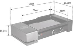 Gas bakplaat speciaal voor hamburger - 5,6kW — thumbnail 3