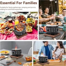 BBQ Grill - Japanse Stijl - Tafelblad Houtskool - Draagbare Mini - Gietijzeren Grill — thumbnail 5