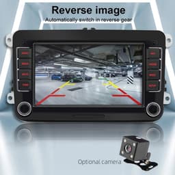 Autoradio - 2din - Apple Carplay - Android Auto - Geschikt voor Volkswagen Golf 5 6 Polo Passat B6 B7 Cc Skoda Jetta Universele Muiltmedia - Wifi Gps Navigatie - Achteruit Rij Camera - Zonder USB — thumbnail 4