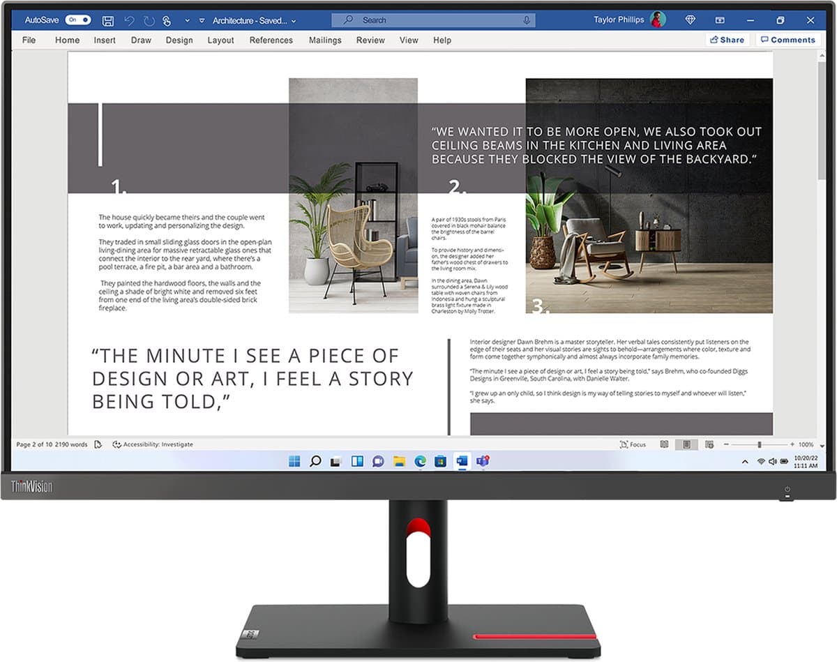 Lenovo S27i-30 Serie - Monitor - 27 inch - 100Hz - 300 nits — afbeelding 1