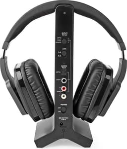 Nedis Draadloze TV-Koptelefoon – Over-Ear – RF – 25 m – 8 uur Batterij – Laadstation – Zwart — thumbnail 2