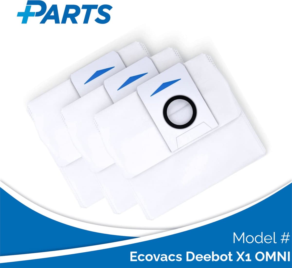 Ecovacs Deebot X1 OMNI Stofzakken (3 Stuks, Plus.Parts® alternatief voor D-DB03-0003) — afbeelding 1