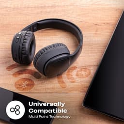 PowerLocus P7 - Draadloze Over-Ear Koptelefoon Inklapbaar - Bluetooth Hoofdtelefoon - Met microfoon – Headphone – Incl. Carry Case - Zwart — thumbnail 4