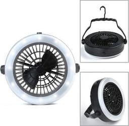 Benson Multifunctionele ventilator met LED verlichting - 3 standen - Werkt op batterijen - Ø 18 cm — thumbnail 5