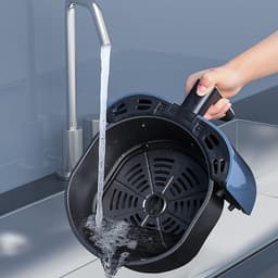 Heteluchtfriteuse - Airfryer Oven - Gezond Frituren - Snelle Bereiding - 45 Quart - Blauw — thumbnail 3