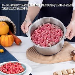 Keukenmachine - Voedselhakker Groentehakker - Snel Ingrediënten Snijden - Krachtige 400W Motor - 3L Kom - Zilver — thumbnail 2