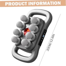 Massage Gun Paard - Spier Ontspanningsapparaat - Paardenverzorging - 8 Massagekoppen - 34 x 20 x 14 cm - Grijs — thumbnail 5